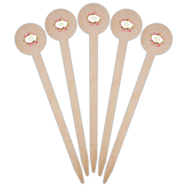 Mother's Day Wooden 6" Food Pick - Round - Fan View