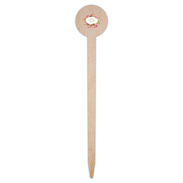 Mother's Day Wooden 6" Food Pick - Round - Single Pick