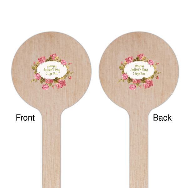 Mother's Day Wooden 6" Stir Stick - Round - Double Sided - Front & Back