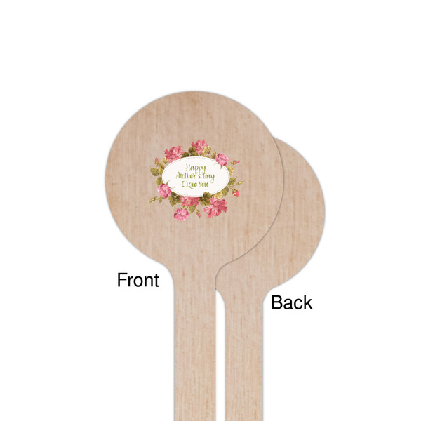 Mother's Day Wooden 7.5" Stir Stick - Round - Single Sided - Front & Back