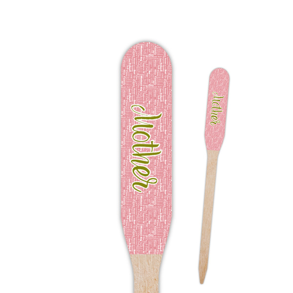Custom Mother's Day Paddle Wooden Food Picks - Single Sided