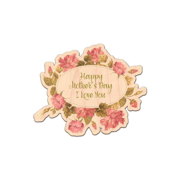 Custom Mother's Day Genuine Maple or Cherry Wood Sticker