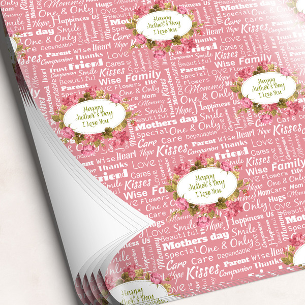Custom Mother's Day Wrapping Paper Sheets - Single-Sided - 20" x 28"