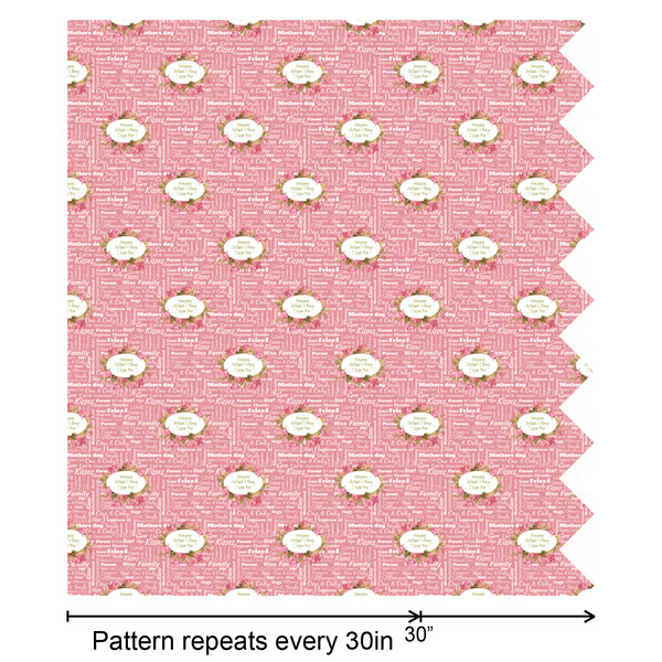 Mother's Day Wrapping Paper Roll - Satin - Partial Roll