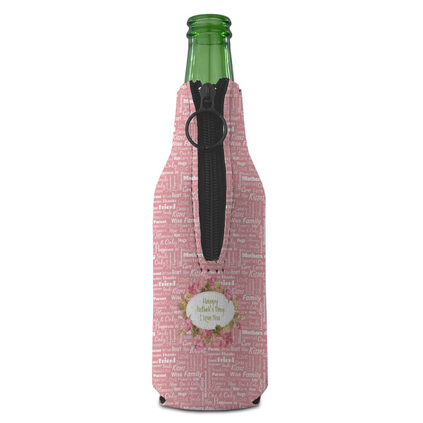 Mother's Day Zipper Bottle Cooler - BACK (bottle)