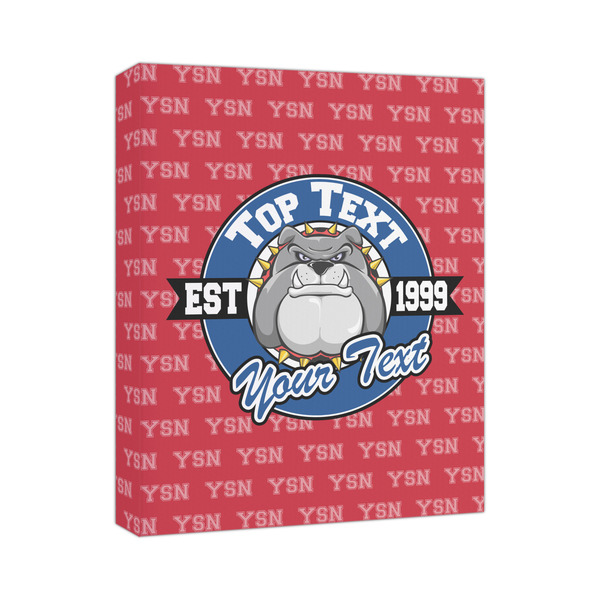 Custom School Mascot Canvas Print - 11x14 (Personalized)