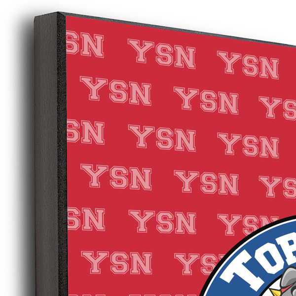 School Mascot 11x14 Wood Print - Closeup