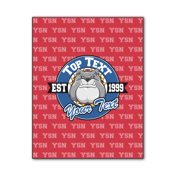 Custom School Mascot Wood Print - 11x14 (Personalized)