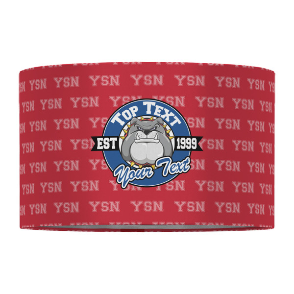 School Mascot 12" Drum Lampshade - FRONT (Fabric)