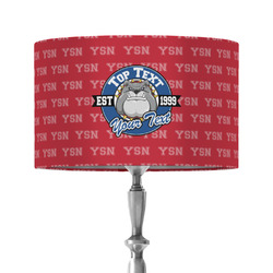 School Mascot 12" Drum Lamp Shade - Fabric (Personalized)