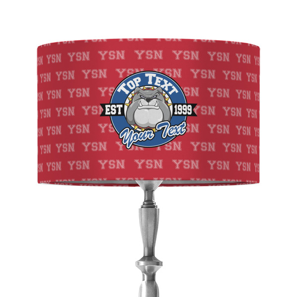 Custom School Mascot 12" Drum Lamp Shade - Fabric (Personalized)
