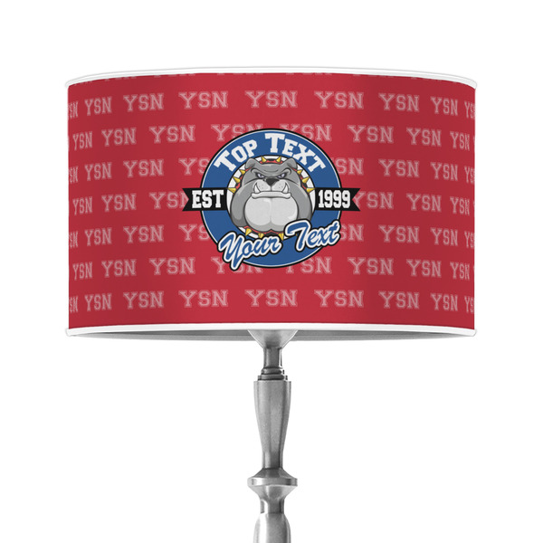 Custom School Mascot 12" Drum Lamp Shade - Poly-film (Personalized)