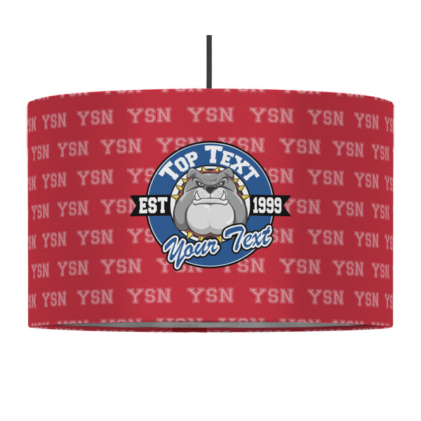 School Mascot 12" Drum Lampshade - PENDANT (Fabric)