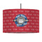 School Mascot 12" Drum Pendant Lamp - Fabric (Personalized)