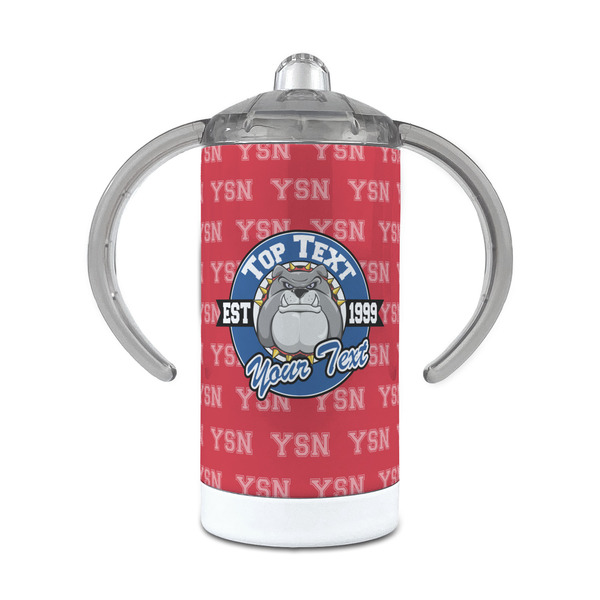 Custom School Mascot 12 oz Stainless Steel Sippy Cup (Personalized)