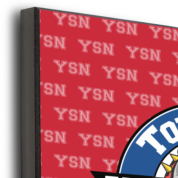 School Mascot 12x12 Wood Print - Closeup