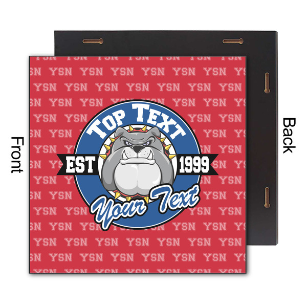 School Mascot 12x12 Wood Print - Front & Back View