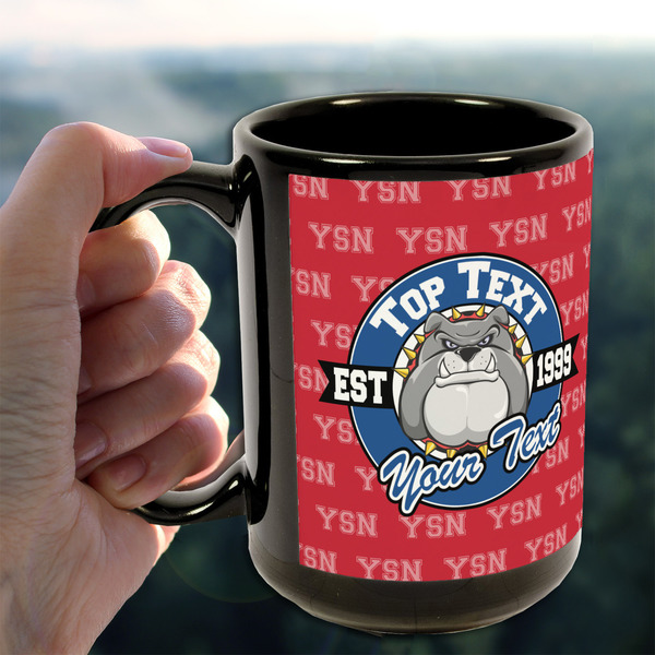 School Mascot 15oz. Black Mug - LIFESTYLE