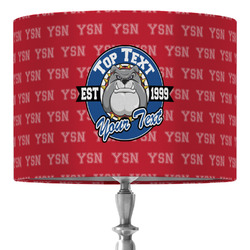 School Mascot 16" Drum Lamp Shade - Fabric (Personalized)