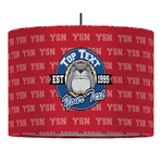 School Mascot Drum Pendant Lamp (Personalized)