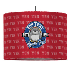 School Mascot Drum Pendant Lamp (Personalized)