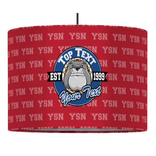 Custom School Mascot Drum Pendant Lamp (Personalized)