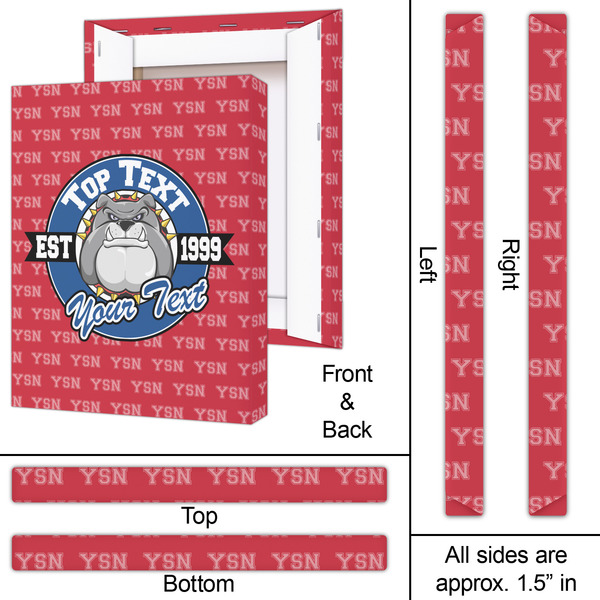 School Mascot 16x20 - Canvas Print - Approval