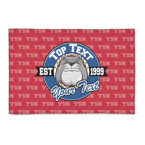 Custom School Mascot 2' x 3' Indoor Area Rug (Personalized)