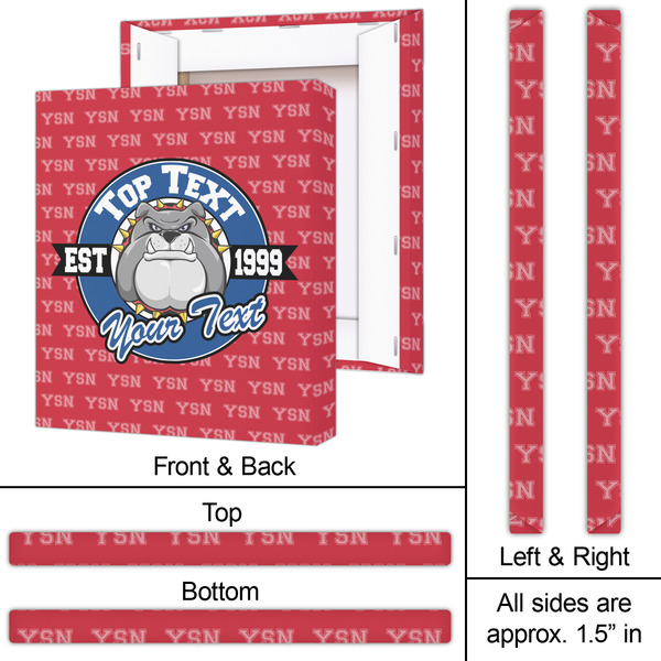 School Mascot 20x24 - Canvas Print - Approval