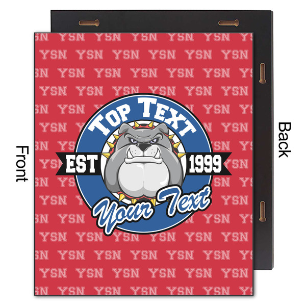 School Mascot 20x24 Wood Print - Front & Back View