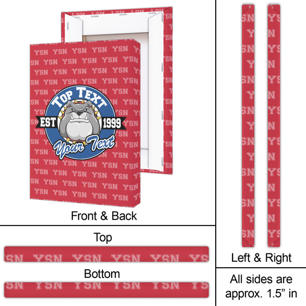 School Mascot 20x30 - Canvas Print - Approval