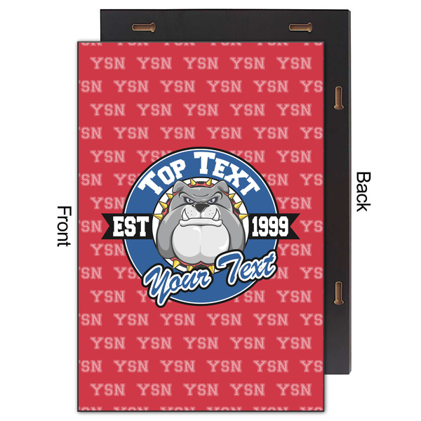 School Mascot 20x30 Wood Print - Front & Back View