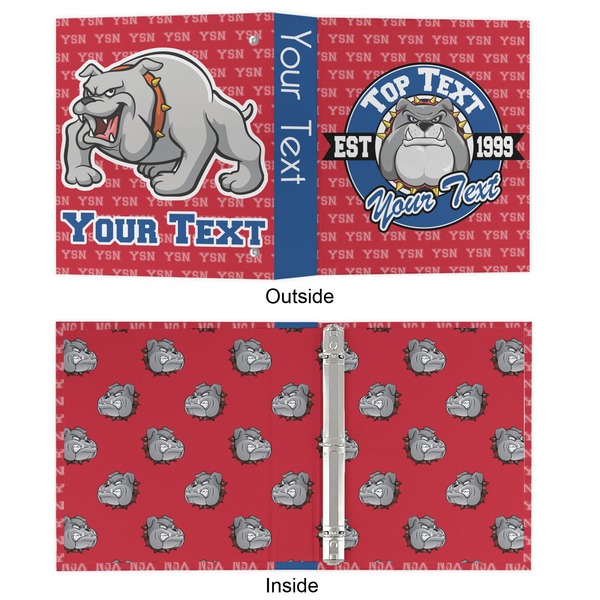 School Mascot 3 Ring Binders - Full Wrap - 1" - APPROVAL