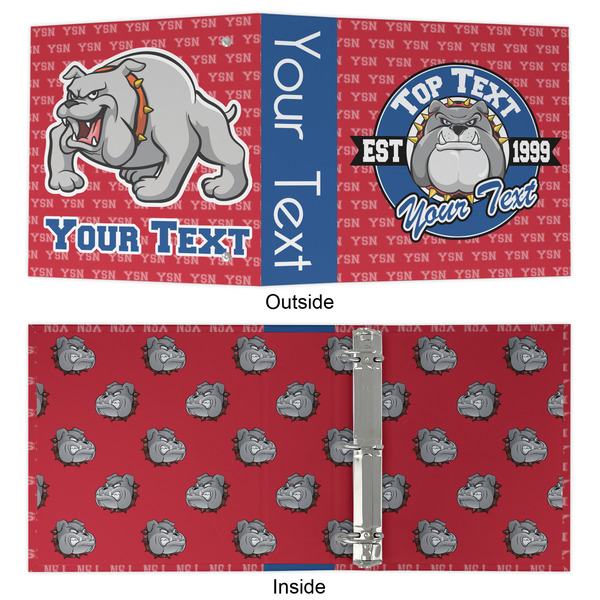 School Mascot 3 Ring Binders - Full Wrap - 2" - APPROVAL