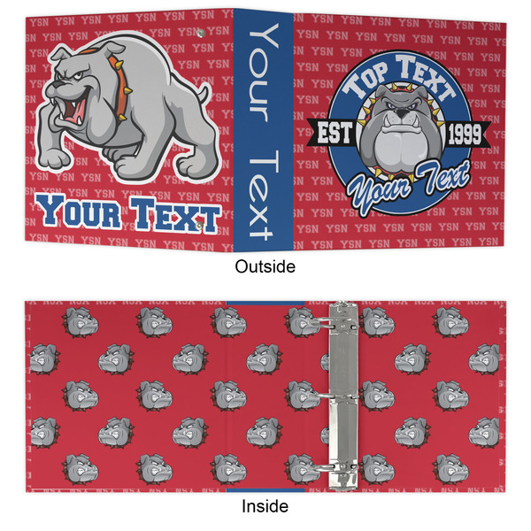 School Mascot 3 Ring Binders - Full Wrap - 3" - APPROVAL