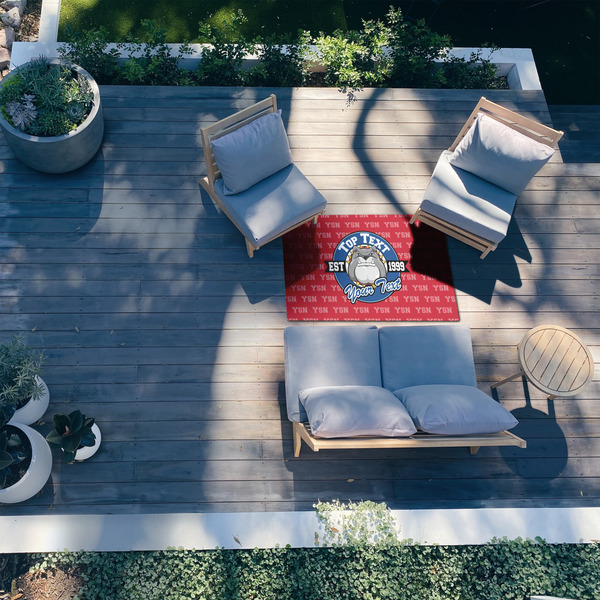 School Mascot 3'x5' Patio Rug - In Context