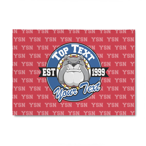 Custom School Mascot 4' x 6' Patio Rug (Personalized)