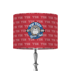 School Mascot 8" Drum Lamp Shade - Fabric (Personalized)