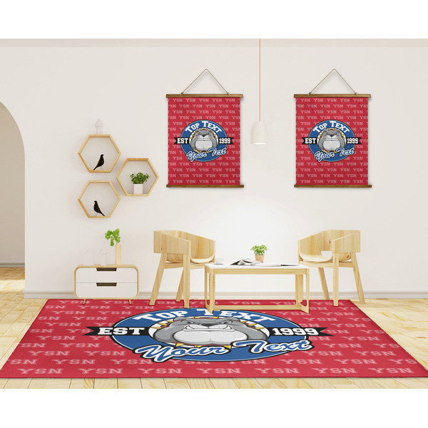 School Mascot 8'x10' Indoor Area Rugs - IN CONTEXT