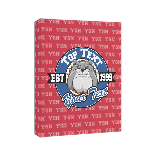 School Mascot 8x10 - Canvas Print - Angled View