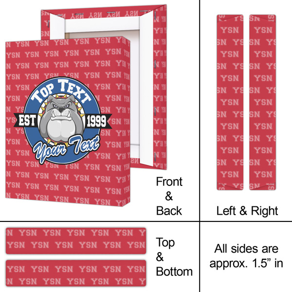 School Mascot 8x10 - Canvas Print - Approval