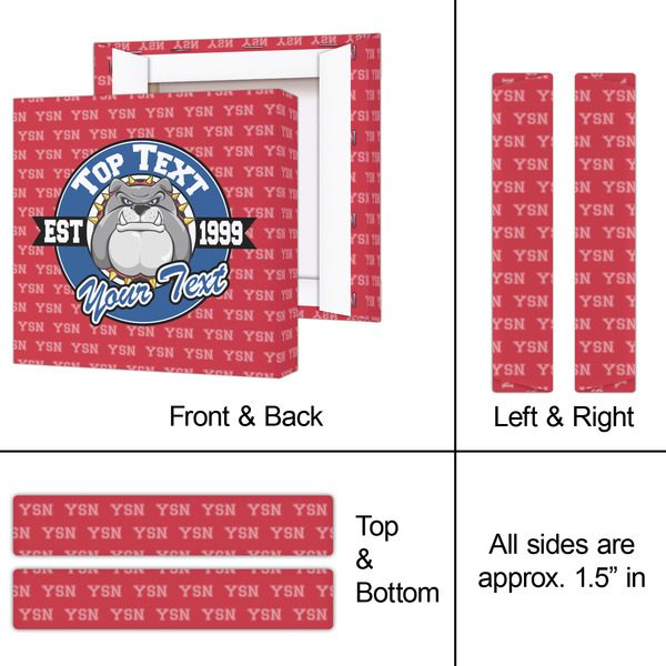 School Mascot 8x8 - Canvas Print - Approval