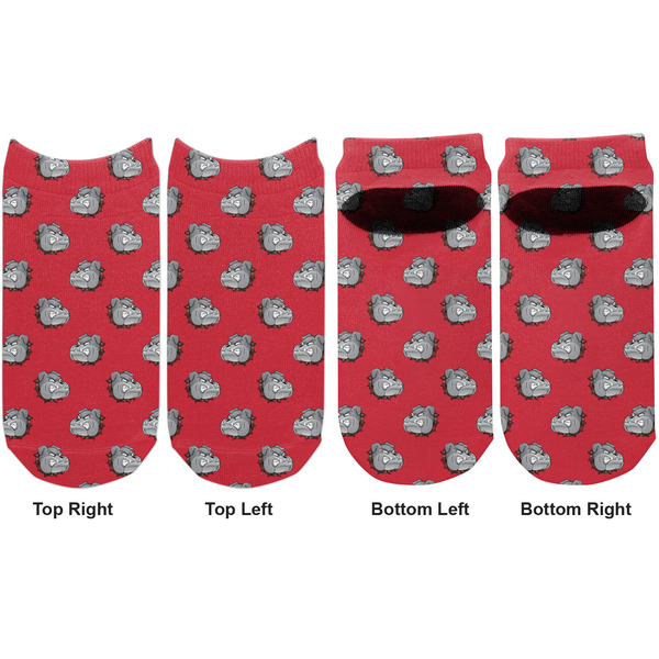 School Mascot Adult Ankle Socks - Double Pair - Front and Back - Apvl