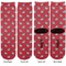 School Mascot Adult Crew Socks - Double Pair - Front and Back - Apvl