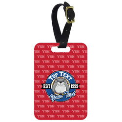 School Mascot Metal Luggage Tag w/ Name or Text