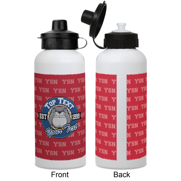 School Mascot Aluminum Water Bottle - White APPROVAL