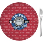 School Mascot Glass Appetizer / Dessert Plate 8" (Personalized)