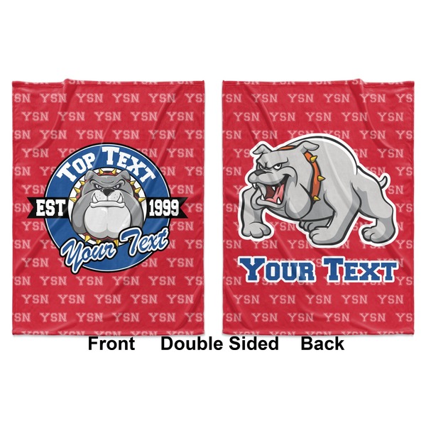 School Mascot Baby Blanket (Double Sided - Printed Front and Back)