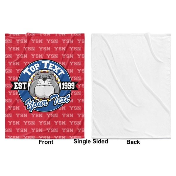 School Mascot Baby Blanket (Single Side - Printed Front, White Back)