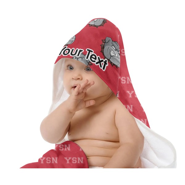 School Mascot Baby Hooded Towel on Child
